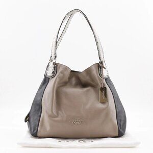 COACH Tote Bag Beige / black leather Women
